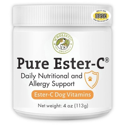 Wholistic Pet Organics Pure Ester-C Powder for Dogs - 4 Oz - Healthy Alternat...
