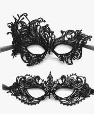 Masquerade Masks - Lace -Black