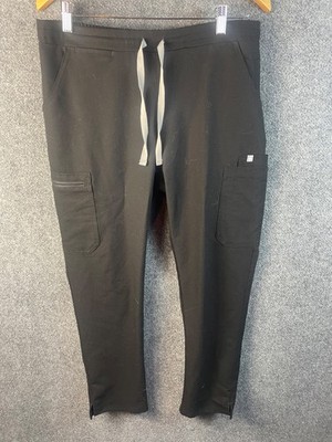 Figs Scrub Pants Sz M Black Technical Collection Mens Straight Leg