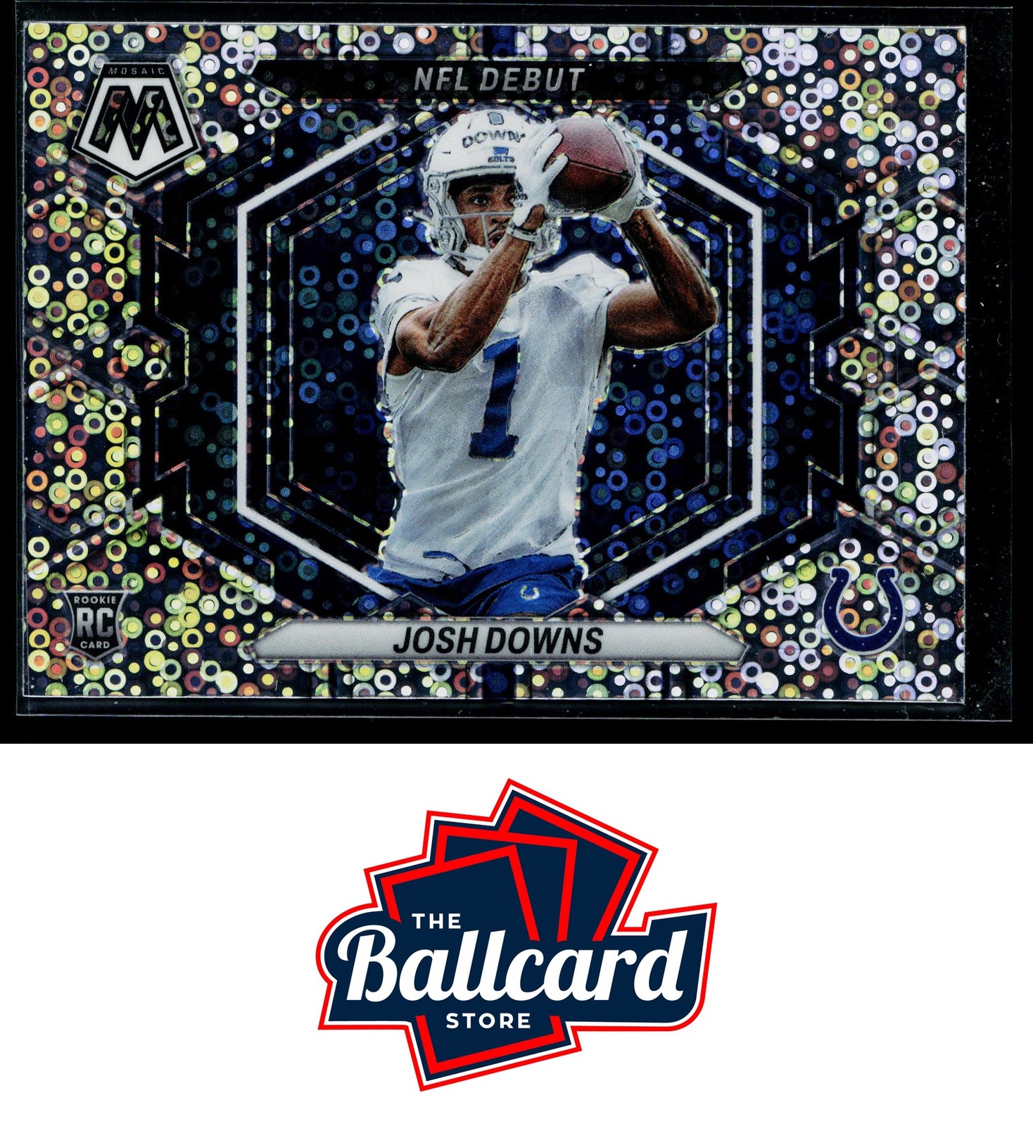 2023 Panini Mosaic #ND-15 Josh Downs Silver No Huddle Mosaic