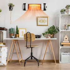 750-Watt/1500-Watt Wall Mounted Electric Panel Radiant Infrared Space Heater Wat