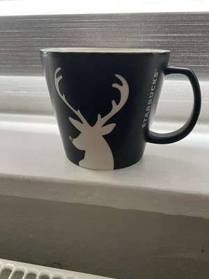 Original Starbucks Becher 354 ml Schwarz Rentier Mug kam nie z. Einsatz Rarität 