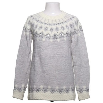 Stile Benetton, Strickpullover, Größe: M, Grau/Weiß, Acryl/Alpakawolle #ZMn