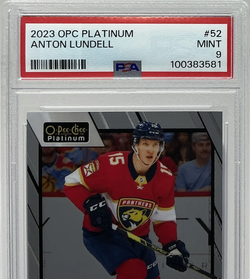 Anton Lundell PSA 9 -2023 O-Pee-Chee Platinum- Panthers, Finland, 2 Stanley Cups - Image 2 of 4