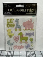 Stickabilities Baby Nursery Animals Glitter 22pc Stickers