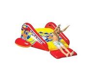 WOW SPORTS SLIDE N SMILE POOL INFLATABLE WATER SLIDE SPRINKLERS - RED/YELLOW