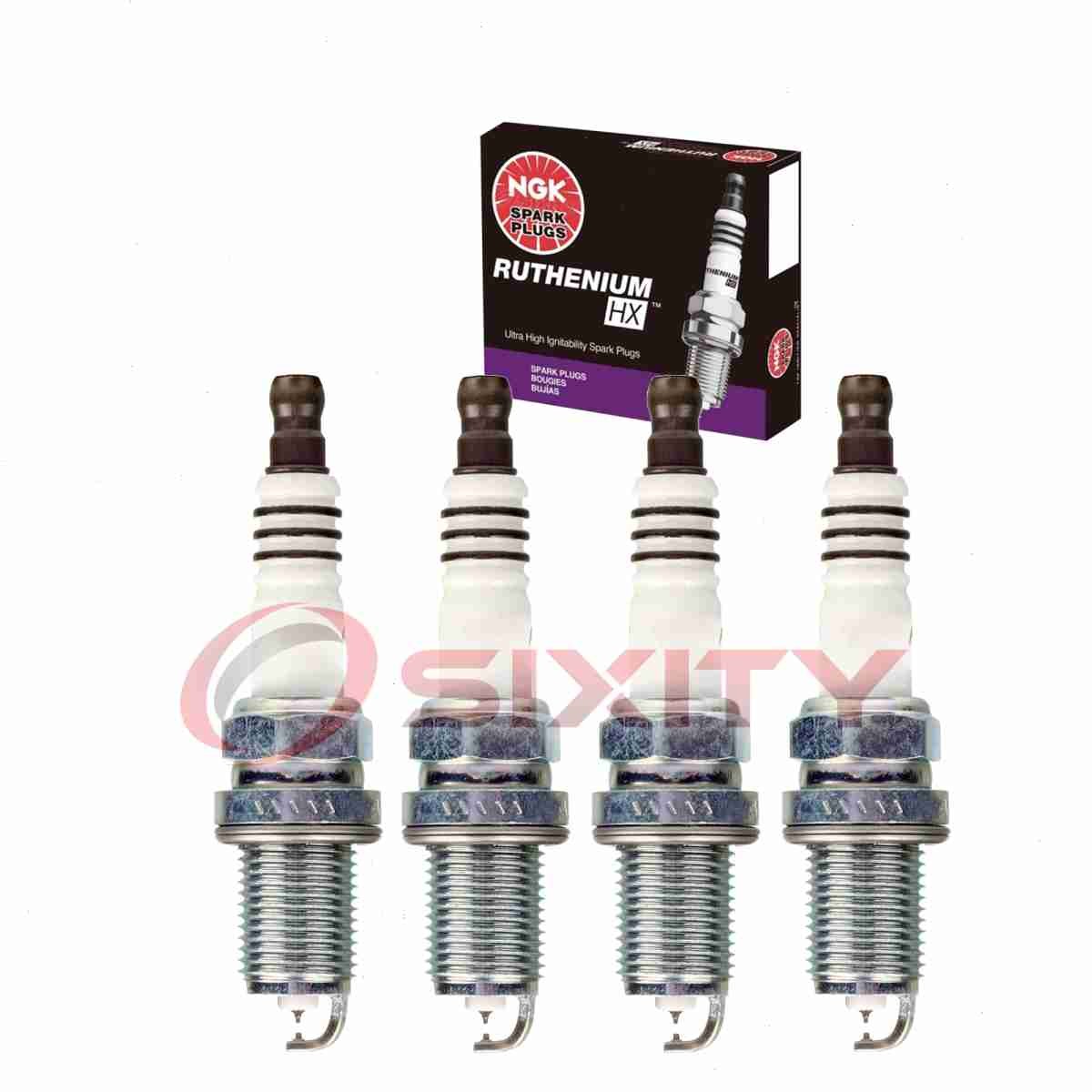 4 pcs NGK Ruthenium HX Spark Plugs for 2002-2008 Toyota Solara 2.4L L4 - lj
