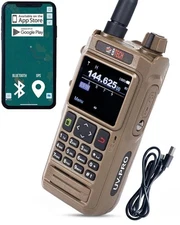 UV-PRO (TAN) IP67 Dual Band VHF/UHF Two-Way Radio - APRS, Bluetooth, GPS, Tex...