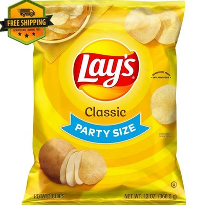 Lay's Classic Potato Chips, Party Size   13 oz Bag