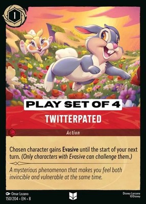 Twitterpated (150/204) Play set of 4 Lorcana Reign of Jafar