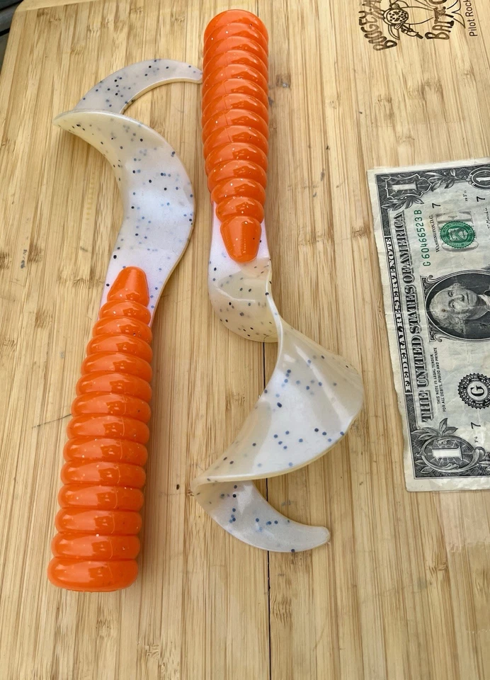 "Boogey Man Bait Co. 12"" Jigging Grub pesca de agua salada mero halibut lingcod" Foto 4 de 4