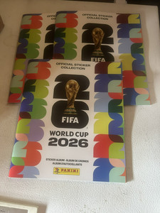 2026 PANINI FIFA WORLD CUP STICKER COLLECTION SOFT COVER ALBUM (3 BOOK LOT)