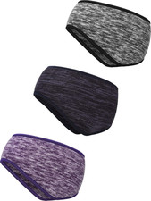 3 Pack Fleece Ear Warmers Headband Men Women Winter Running Cycling Ski