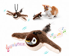 USB Interactive Flying Bird Cat Toys Electronic Pet Simulation Sparrow Toy US