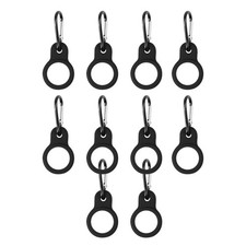 6Pcs Reusable Water Bottle Carrier Clip Silicone Holder Hanging Buckle Black