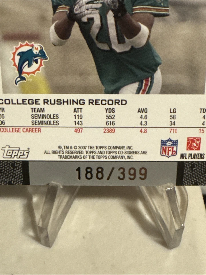 2007 Topps CoSigners Gold Laurence Maroney Lorenzo Booker #63 Red Changing Faces - Image 3 of 3