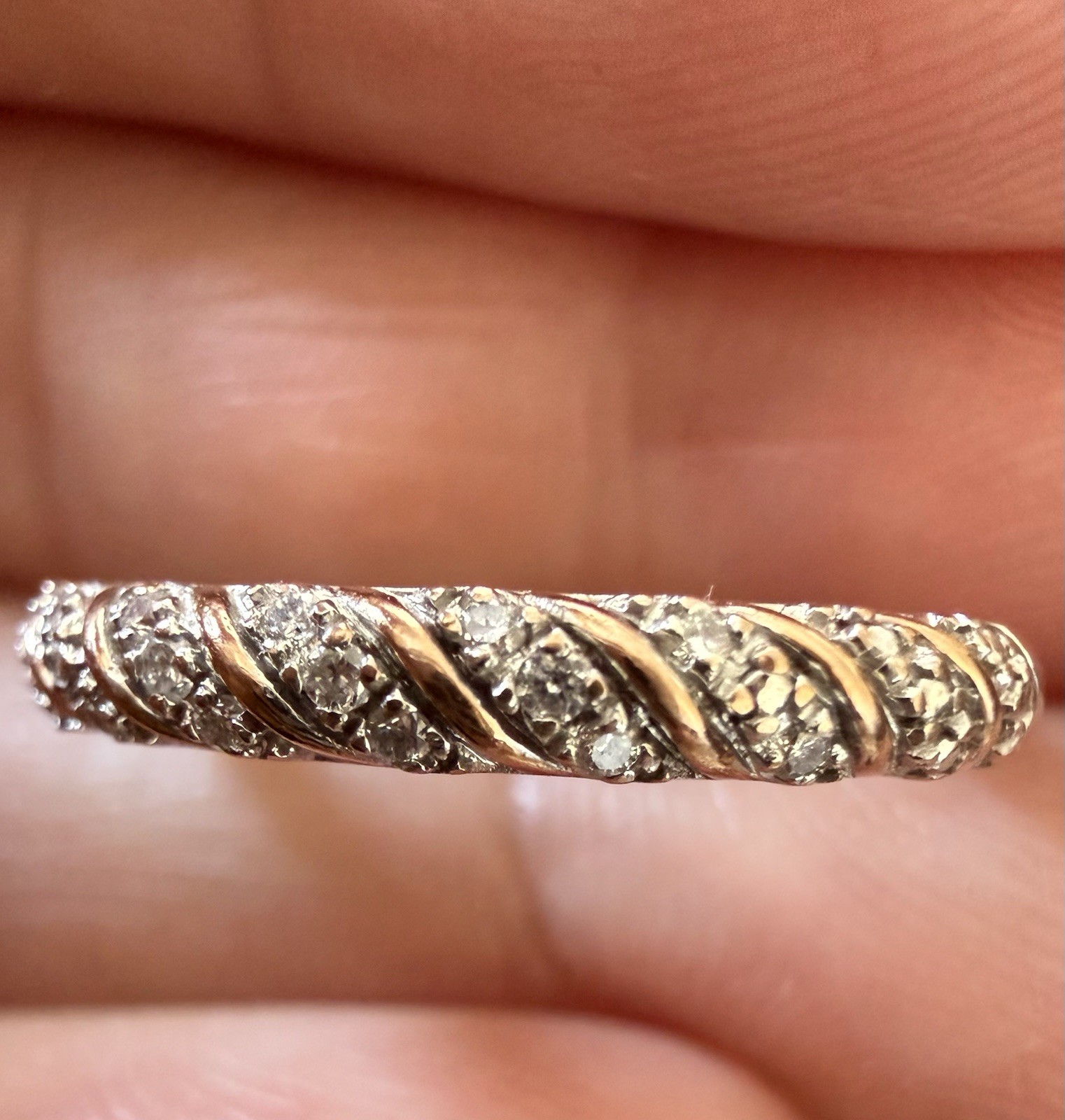 1.15g Solid 10k Rose Gold Stackable Sculpted Cabl… - image 17