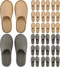 20 Pairs Spa Hotel Guest Slippers With Closed Toe Disposable/Reuseable Unisex