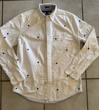 Tommy Hilfiger Women s White 10 Cotton Button Up Shirt Custom Fit Size S Cheers