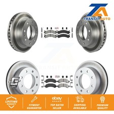 Front Rear Semi-Metallic Pad Coat Brake Rotor Kit For Chevrolet Express 2500 GMC