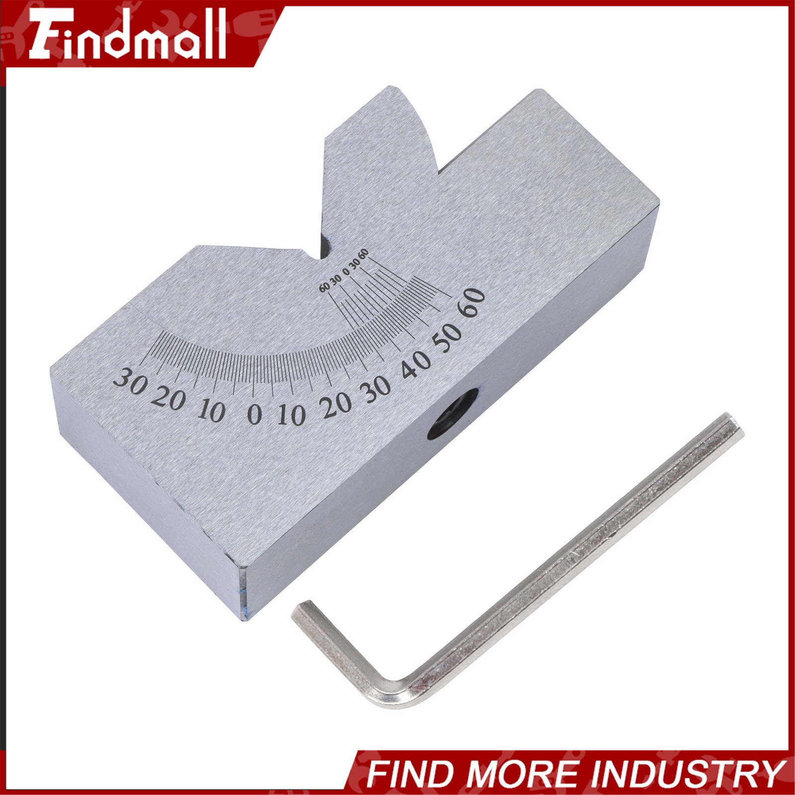 0-60 Degree Precision Gauge Adjustable Angle V Block Milling Tool 3"x 1"x 1-1/4"