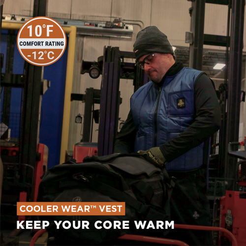 RefrigiWear Cooler Wear Vest - Insulated, Water-Repellent, Lightweight Work - 第 2/6 張圖片