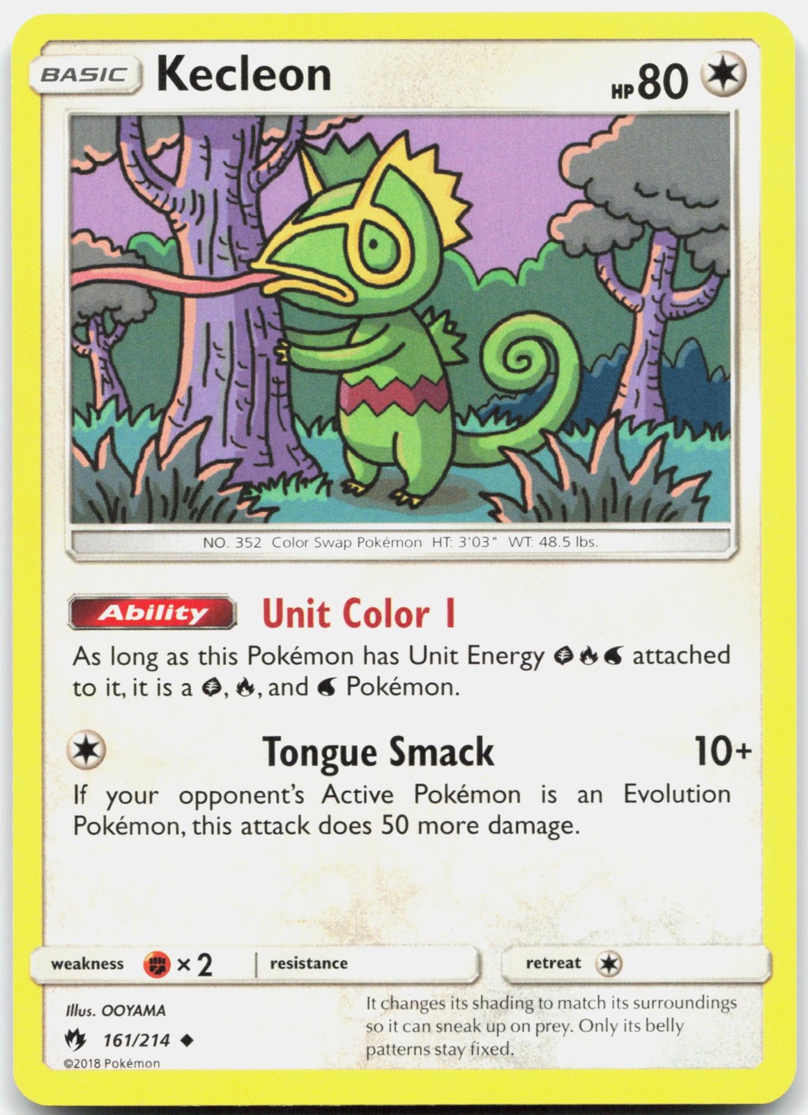 Kecleon Uncommon Lost Thunder 161/214 LP Pokemon