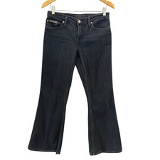 Juicy Couture Jeans Women's 30 Black Denim Straight Leg Made in USA Vintage Y2K