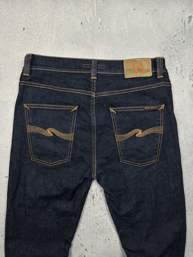 Jeans Nudie 31x30 Lean Dean Dry 16 inmersiones ribete japonés - Imagen 5 de 13