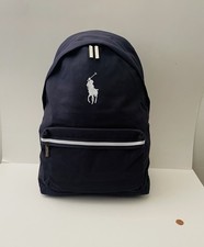 Mochila Polo Ralph Lauren azul marino blanco logotipo de firma