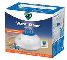 Vicks Warm Steam Vaporizer Humidifier for Cough Cold  Nasal Congestion Relief