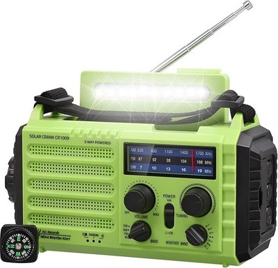 Mesqool Tragbare Solar Radio, Notfall Radio mit Kurbel, Dynamo Wetter AM/FM/SW R