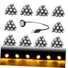 3/4 Inch LED Marker Clear Lens Amber Light with Connector Plug Clearance