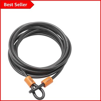 12 mm x 9 m Vinylbeschichtetes Stahlgeflochtenes Kabel - Doppelschlaufe für optimale Sicherheit