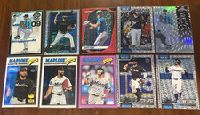 Topps Panini Prizm Miami Marlins MLB Card Lot Alcantara Norby Meyer Rookie