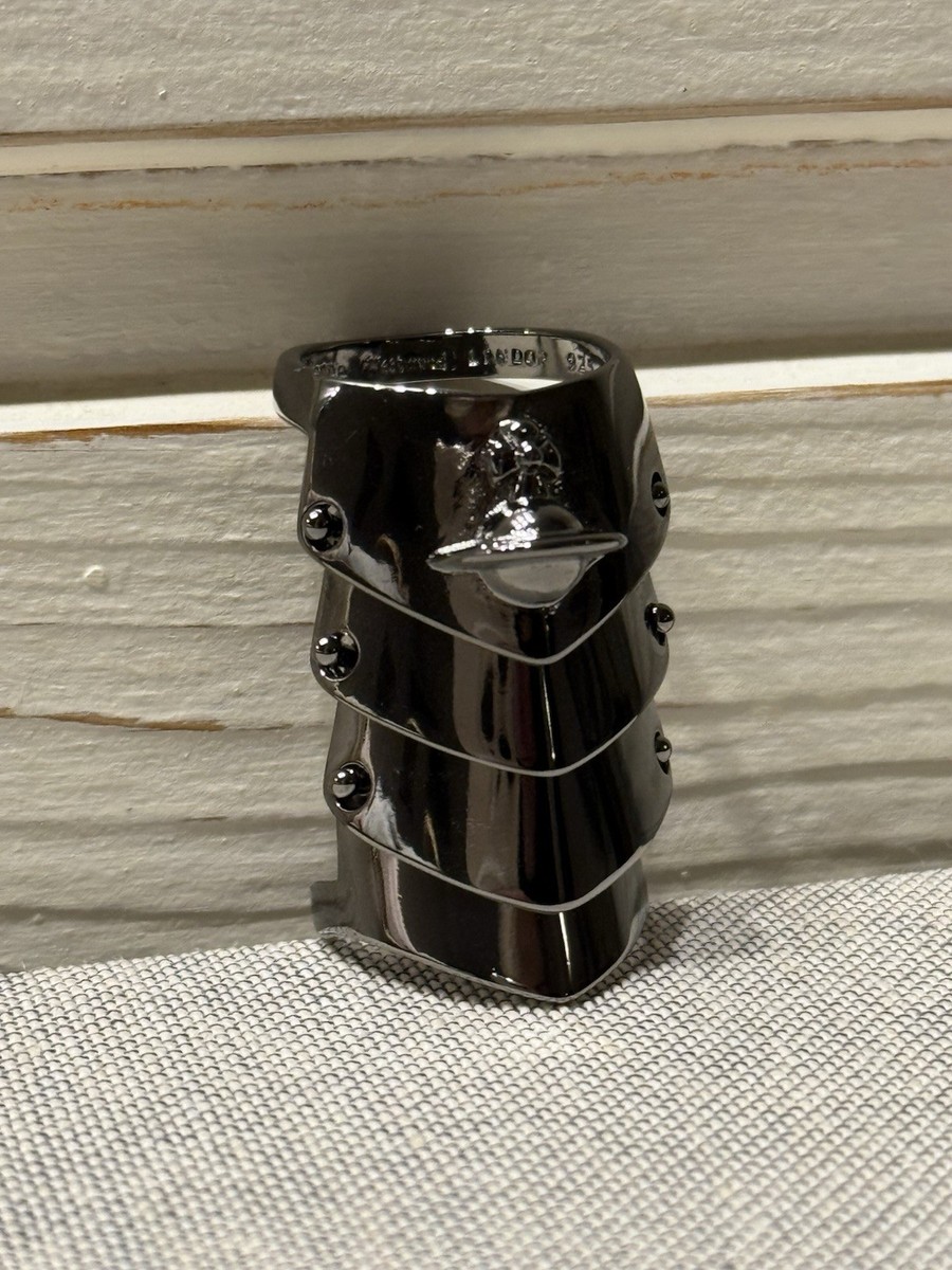 Vivienne Westwood armour ring Black gently worn size S | eBay