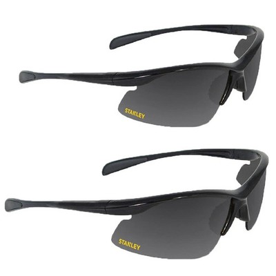 2 x STANLEY Schutzbrille Sicherheitsbrille SY150-6D Silber Verspiegelt getönt EU
