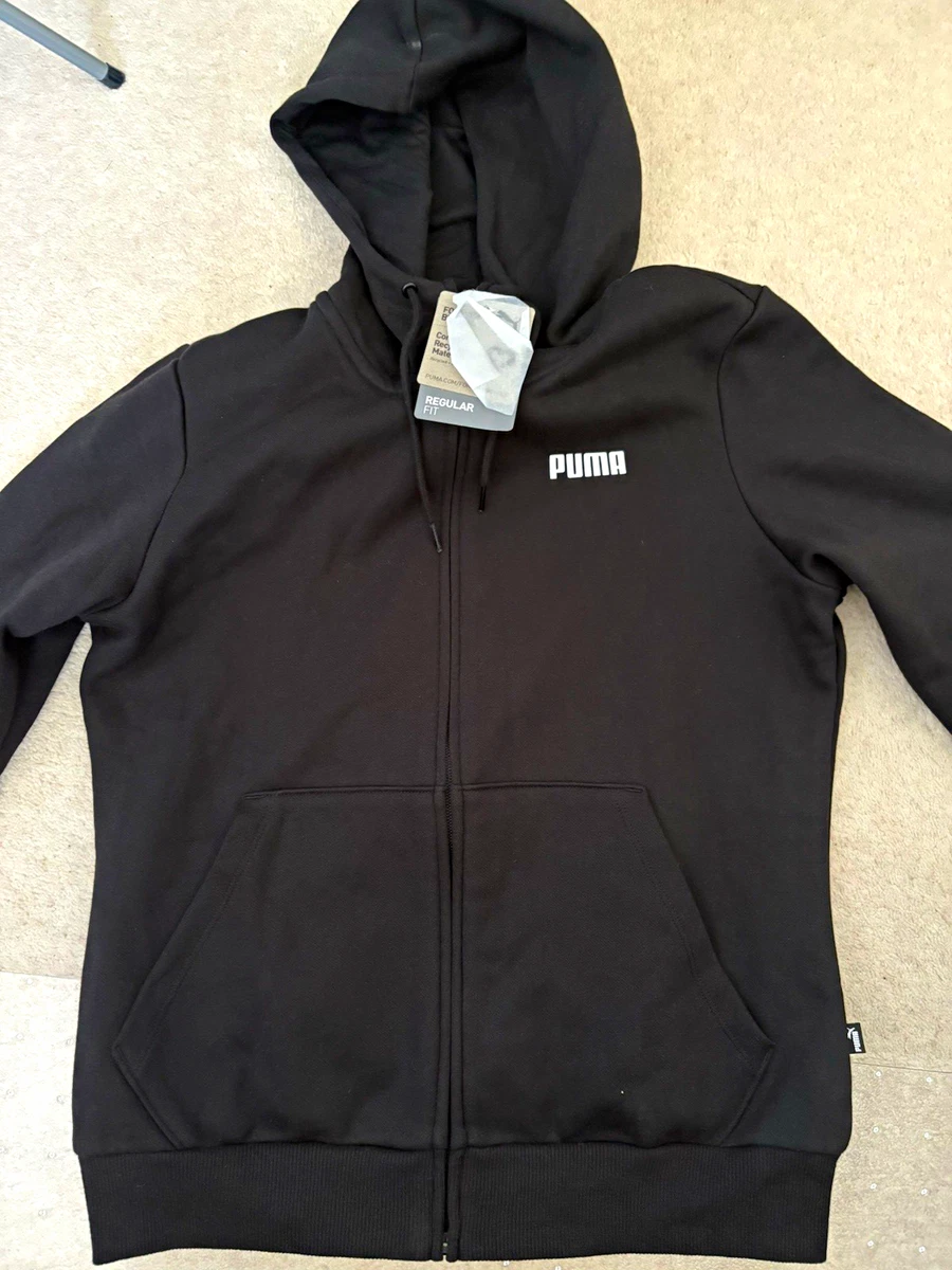 PUMA women’s Black full zip Hoodie Regular Fit Size S (US Medium)