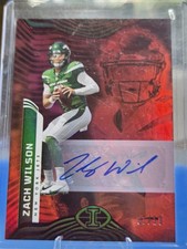 🔥🔥2022 Panini Illusions - Zach Wilson #76 Red Foil Signatures 1/10🔥🔥