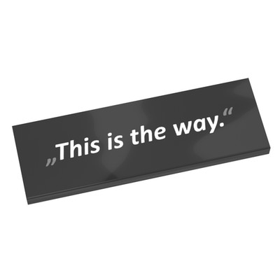 Quotes on tiles: Custom Print auf 2x6 Fliese schwarz