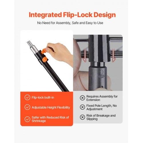 Telescopic Extension Pole 1.76-4 FT MultiPurpose Extendable Pole Sturdy