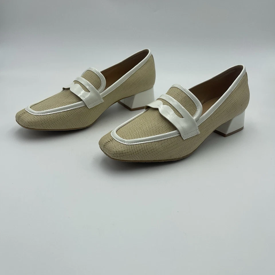 Zapatos de salón Donald Pliner Tristian Penny Mocasín Rafia para mujer - Talla 9,5 M - Precio de venta sugerido por el fabricante 238 USD Foto 2 de 4