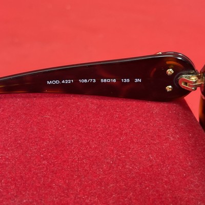 Versace MOD 4221 108/73 Oval Havana Brown Medusa Gold Sunglasses