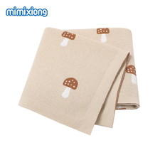 100*80CM Baby Blanket Cute Mushroom Newborn Cotton Wrap Outdoor Mat Sofa Quilt