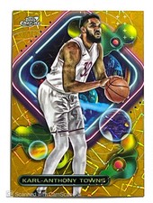 Karl Anthony Towns 2024 Topps Cosmic Chrome #74 Gold Refractor /50