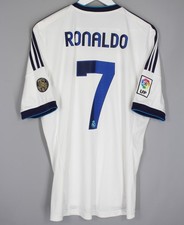 REAL MADRID 2012 2013 HOME FOOTBALL SHIRT JERSEY #7 RONALDO CAMISETA ADIDAS L