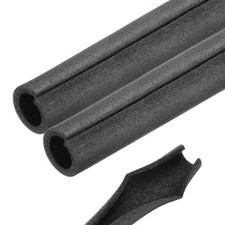 2pcs Pipe Insulation Foam Tube 1-3/8" ID x 2.2" OD 2ft Heat Preservation Black