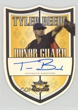2014 Leaf Valiant Honor Guard Yellow Prismatic 2/5 Tyler Beede #HG-TB1 Auto 0af