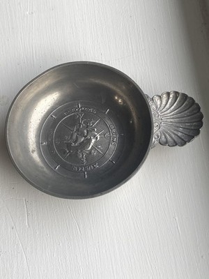 Vintage French Pewter Tastevin Wine Tasting Cup - Marked Etain D'Art