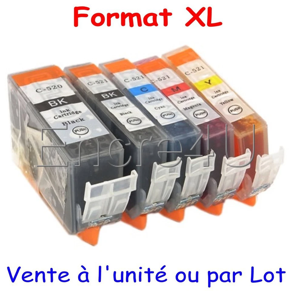 ENCRE4U Cartouches d'encre non oem pour Canon MP 550 ( PGI520 CLI521 PG520 CL521 )